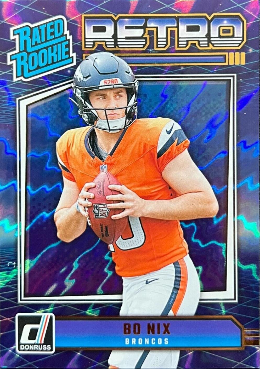 Bo Nix #19 Prices [Rookie] | 2024 Panini Donruss Rated Rookies Retro |  Football Cards